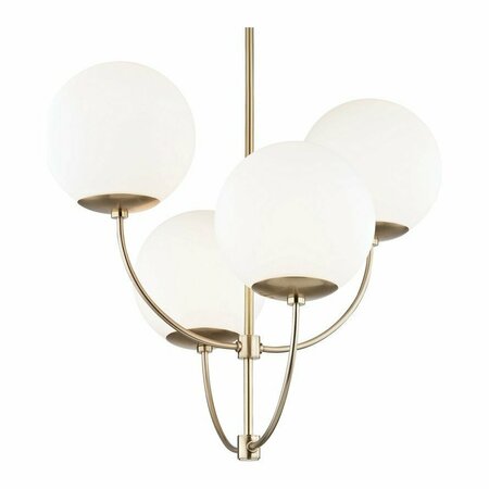 MITZI 4 Light Chandelier H160804-AGB